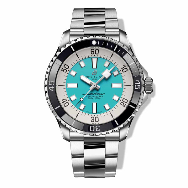 Breitling Superocean II 44 月末セール‼️ BREITLING Superocean Automatic 44, Turquoise Dial, A17376211L2A1