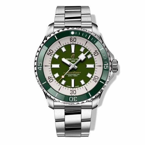 BREITLING Superocean Automatic 44, Green Dial, A17376A31L1A1