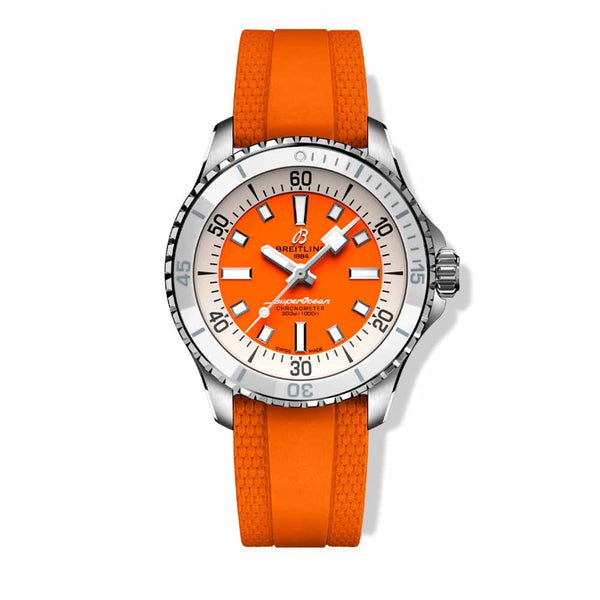 Breitling Superocean 42, Tangerine Strap, A17377211O1S1 – J.R.DUNN