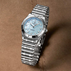 Breitling Chronomat 28 Blue Mother-of-Pearl Dial with Stainless Steel Rouleux Bracelet