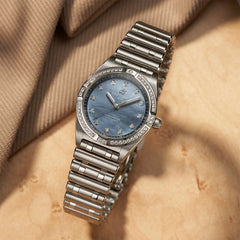 Breitling Chronomat 28 Black Mother-of-Pearl Dial with Stainless Steel Rouleux Bracelet