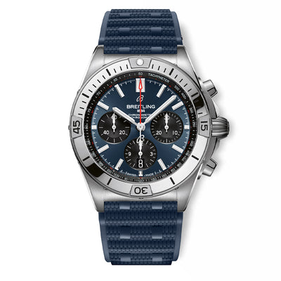 Breitling Chronomat B01 Watch Blue Rubber Strap — 42mm - Breitling product