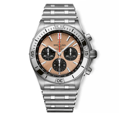 Breitling Chronomat B01 42 with Rouleaux Steel Bracelet and Copper Dial — 42mm - Breitling product