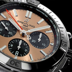 Breitling Chronomat B01 42 with Black Rouleaux Rubber Strap and Copper Dial — 42mm