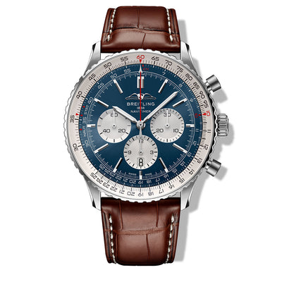 Breitling Navitimer B01 Chronograph Blue Dial on Brown Alligator - 46mm - Breitling product