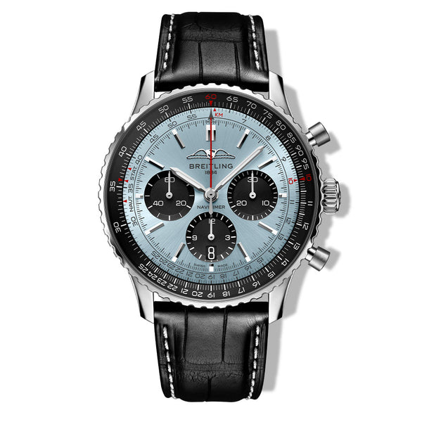 Breitling Navitimer B01  Chronograph Ice Blue Dial on Strap - 43mm