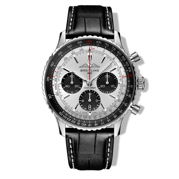 Breitling Navitimer B01 Chronograph Silver Dial on Strap - 43mm