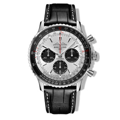 Breitling Navitimer B01 Chronograph Silver Dial on Strap - 43mm
