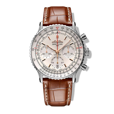 Breitling Navitimer B01 Chronograph Silver Dial on Strap - 41mm - Breitling product