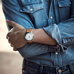 Breitling Top Time B31 Watch in White on Strap - 38mm