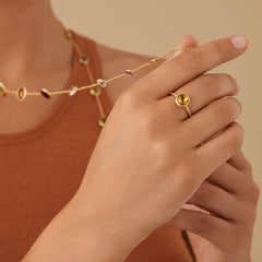 Marco Bicego Jaipur Color Diamond Citrine Ring