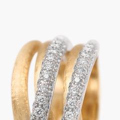 Marco Bicego Alta Diamond and Gold 5 Row Ring