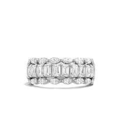 Couture Duchess Diamond Wedding Band in 18K White Gold