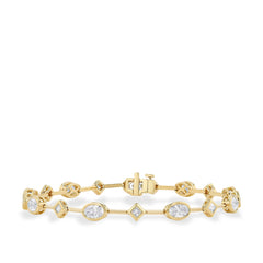Couture Duchess Multi-Shaped Diamond Bracelet in 18K Yellow Gold