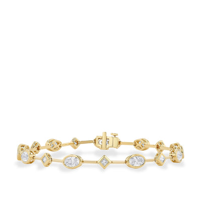Couture Duchess Multi-Shaped Diamond Bracelet in 18K Yellow Gold - Private Label product