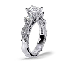 Verragio Venetian Three-Stone Lace Shank Engagement Ring Setting