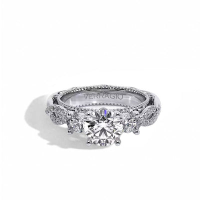 Verragio Venetian Three-Stone Lace Shank Engagement Ring Setting - Verragio product