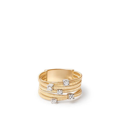 Marco Bicego Goa 18kt Yellow Gold Five Row Diamond Ring - Marco Bicego product