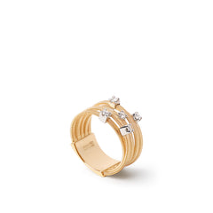 Marco Bicego Goa 18kt Yellow Gold Five Row Diamond Ring
