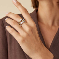 Marco Bicego Goa 18kt Yellow Gold 7 Row Diamond Ring