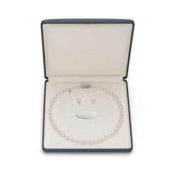 Mikimoto Ginza Akoya Pearl White Gold Box Set Necklace & Earring Set