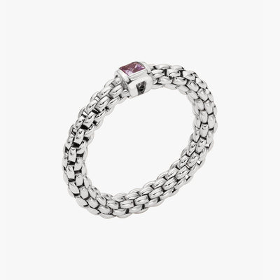 Fope Souls Flex'it White Gold Pink Sapphire Ring - Fope product