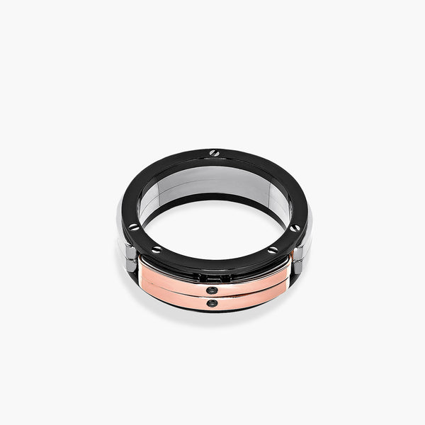 Barakà Explore Three Tone Black Diamond Ring