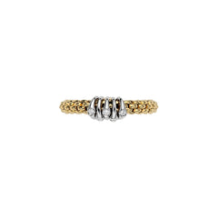 Fope Prima Yellow Gold Dew Drop Diamond Rondel Station Ring