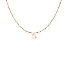 EF Collection Diamond Initial Charm in Yellow gold