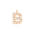 EF Collection Diamond Initial Charm in Yellow gold