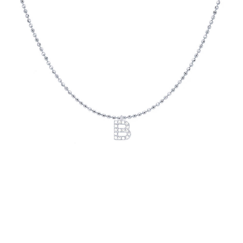 EF Collection Diamond Initial Charm in Yellow gold