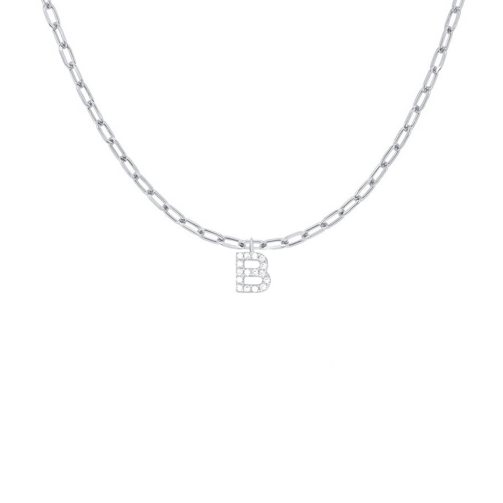 EF Collection Diamond Initial Charm in Yellow gold