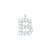 EF Collection Diamond Initial Charm in White gold