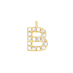 EF Collection Diamond Initial Charm in Yellow gold