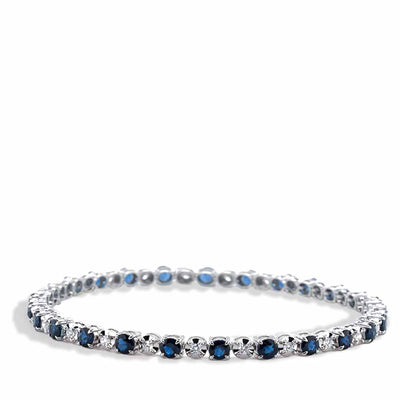 Sapphire And Diamond Alternating Tennis Bracelet - Private Label product