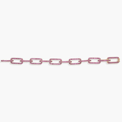 Piranesi Deep Pink Sapphire Rose Gold Link Bracelet - Piranesi product