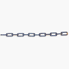 Piranesi Blue Sapphire White Gold Link Bracelet