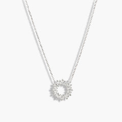 Baguette Circle Diamond Necklace