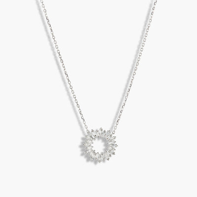 Baguette Circle Diamond Necklace - Private Label product