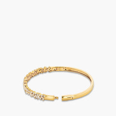 1.74 Carat Baguette Diamond Hinged Bangle