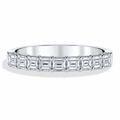 Private Label Emerald Cut Diamond Halfway Band - Private Label product