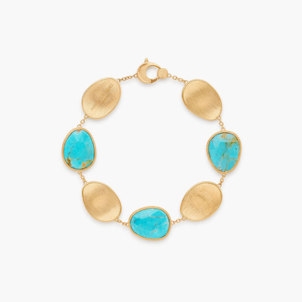 ビカクシダ Y.emperor Marco Bicego Lunaria Turquoise Bracelet in 18K Yellow Gold