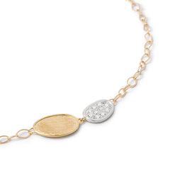 Marco Bicego Lunaria Gold & Diamond Petite Double Leaf Bracelet