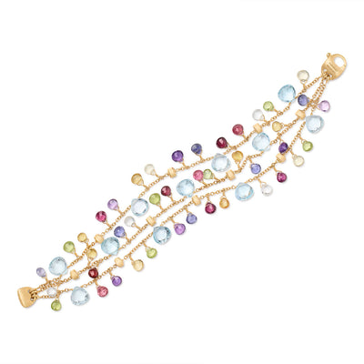Marco Bicego Paradise Blue Topaz Mix Gemstone Triple Strand Bracelet - Marco Bicego product