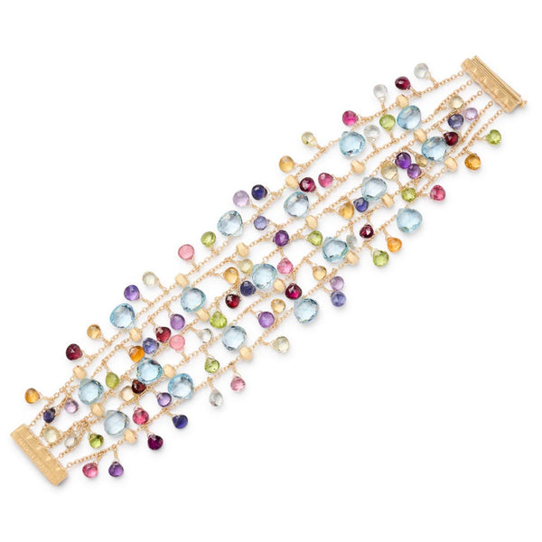 Marco Bicego Paradise Blue Topaz & Mixed Gemstone 5 Strand