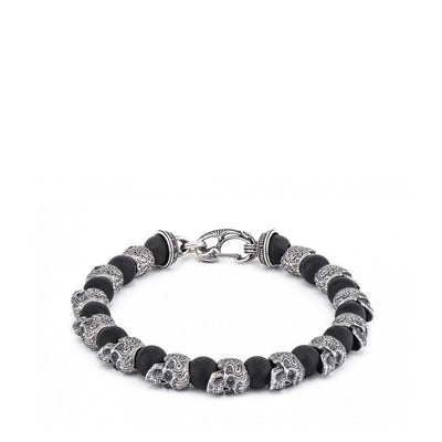 William Henry Shaman Onyx & Silver Skull Bracelet - William Henry product