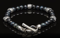 William Henry Blue Skull Patrol Bracelet