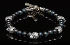 William Henry Blue Skull Patrol Bracelet