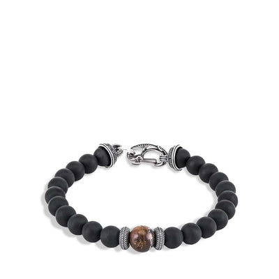 William Henry Clan Frosted Black Onyx Bead Bracelet - William Henry product