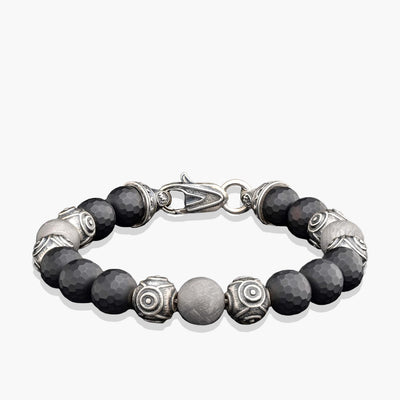 William Henry Monomyth Black Onyx and Meteorite Beaded Bracelet - William Henry product